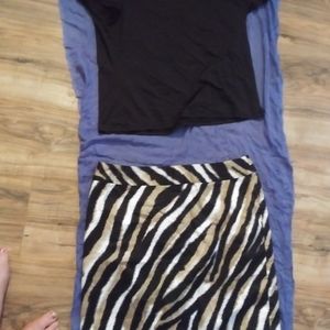 * bundle* top and skirt women's size 14p